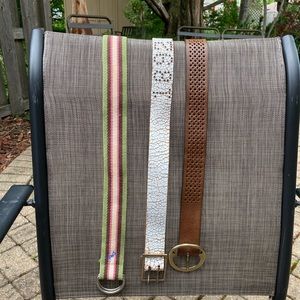 3 Fashion Belts:  2 A&F and 1 J Crew